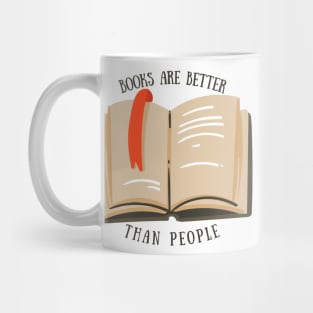 Books are Better than People Mug